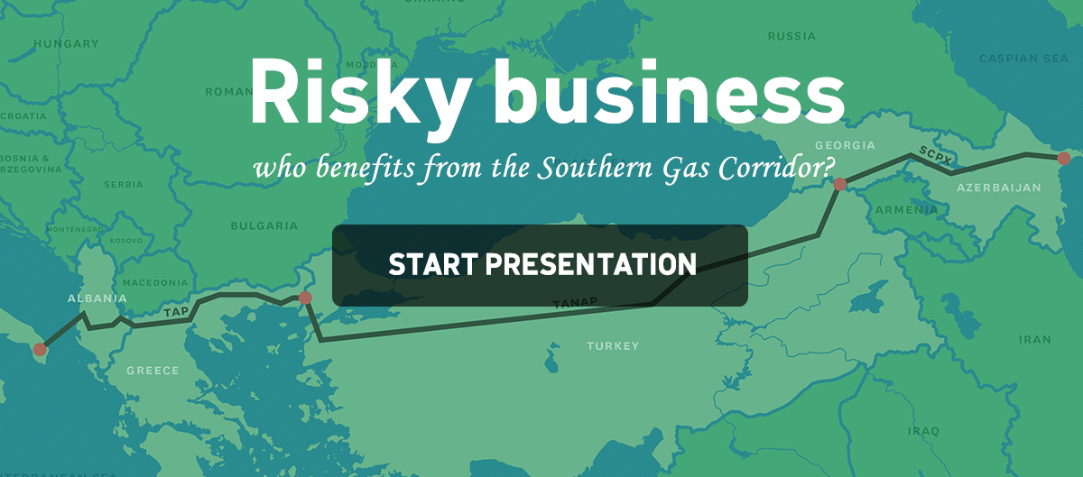 'Risky business - who benefits from the Southern Gas Corridor?' start the presentation
