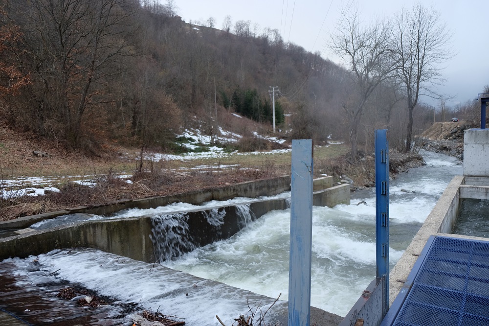 Marici hydropower plant, financed by Erste Bank. There is an abundance of water now, but no certainty that it will stay like this.