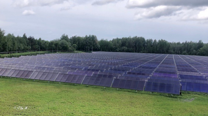 Solar panels producing energy